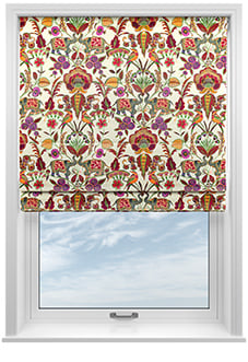 Bangalore Faux Silk, Maroon - Motorised Roman Blind
